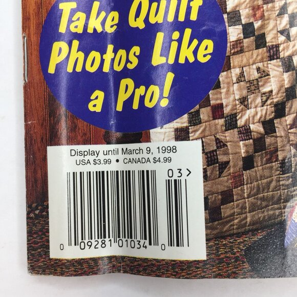 Traditional Quiltworks Pattern Magazine Quilter Feb Mar 1998 Issue No 54 Pattern - Picture 13 of 13